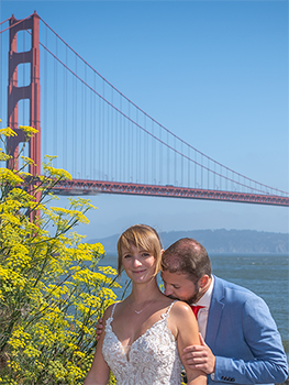 Hochzeit an der Golden Gate Bridge mit vielen Hochzeitsfotos rund um die Golden Gate Brücke